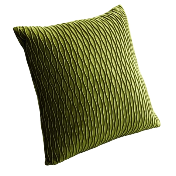 XL Set of 2 Matcha Green Tea Soft Ripple Corduroy Velvet Pillow Covers Pillows - Picture 8 of 12